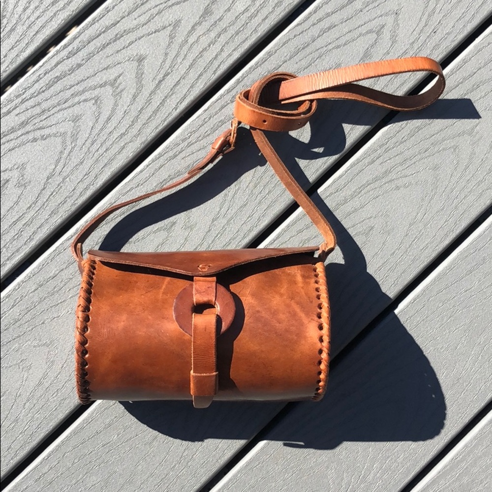 NWT vintage look leather bag - handmade in Mexico